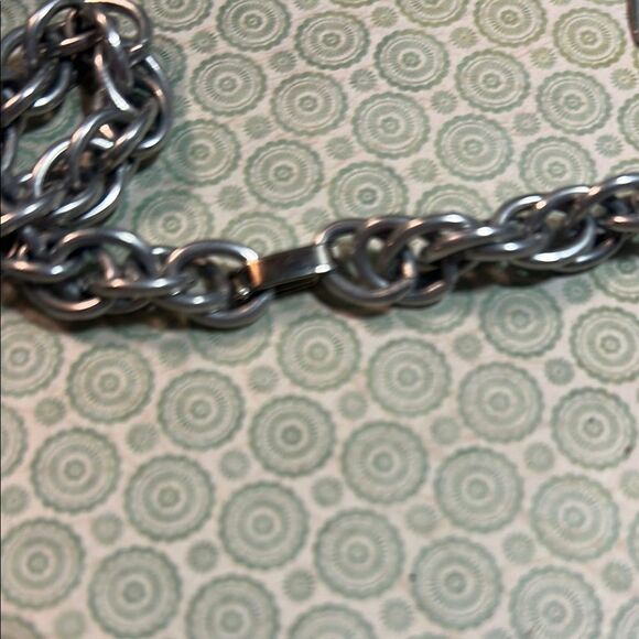 Silver and Turquoise Pendant Necklace - Picture 5 of 5